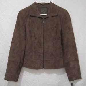 JOHN PAUL RICHARD UNIFORM WOMEN'S SUEDE LEATHER JACKET